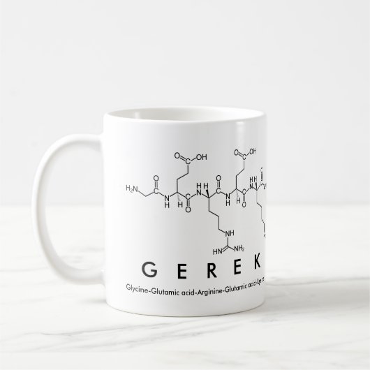Gerekペプチド名mug コーヒーマグカップ (左)