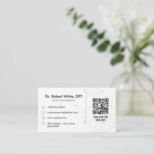 Geriatric Therapy Center | Simple White 名刺 (スタンド正面)