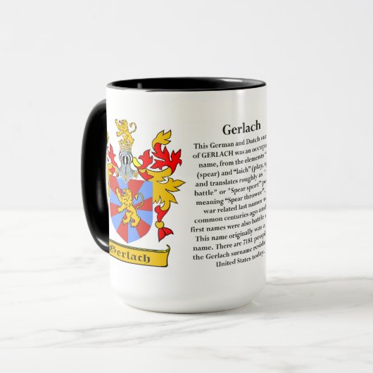 Gerlach家族の紋章付き外衣 マグカップ (正面左)