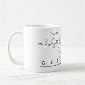 Germaineペプチド名mug コーヒーマグカップ (左)