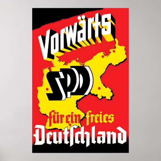German 1949 Election Poster Forward SPD - For a ポスター (正面)