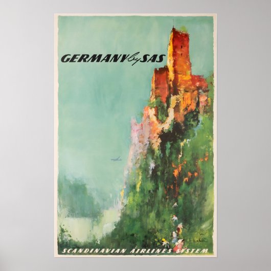 German Art Germany Travel Poster SAS Print ポスター (正面)