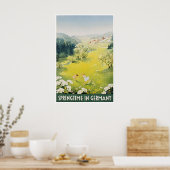German Art Germany Travel Poster Springtime In ポスター (キッチン)