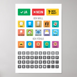 German Autism AAC Pointing Communication 03 ポスター