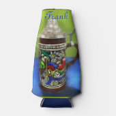German Beer Stein w/Hinged Lid Blue Personalized  ボトルクーラー (正面)