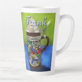 German Beer Stein w/Hinged Lid Personalized カフェラテマグ (右)
