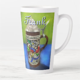 German Beer Stein w/Hinged Lid Personalized カフェラテマグ