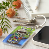 German Beer Stein w/Hinged Lid Personalized キーホルダー (正面右)