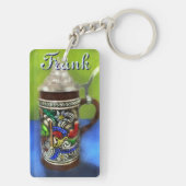 German Beer Stein w/Hinged Lid Personalized キーホルダー (裏面)