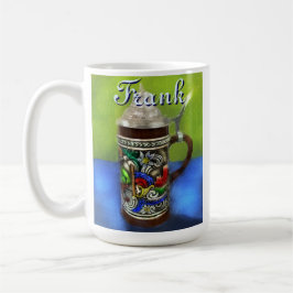 German Beer Stein w/Hinged Lid Personalized コーヒーマグカップ