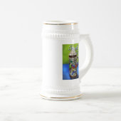 German Beer Stein w/Hinged Lid Personalized ビールジョッキ (正面右)