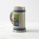 German Beer Stein w/Hinged Lid Personalized ビールジョッキ (正面左)