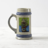 German Beer Stein w/Hinged Lid Personalized ビールジョッキ (左)