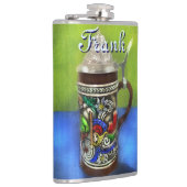 German Beer Stein w/Hinged Lid Personalized フラスク (右)