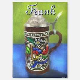 German Beer Stein w/Hinged Lid Personalized マグネット
