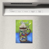 German Beer Stein w/Hinged Lid Personalized マグネット (インサイチュ (食洗機))