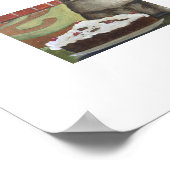  German Black Forest Cat with Cake Wall Art ポスター (角)