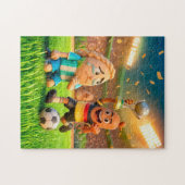 German bratwurst defeating Argentinian empanada so ジグソーパズル (横)