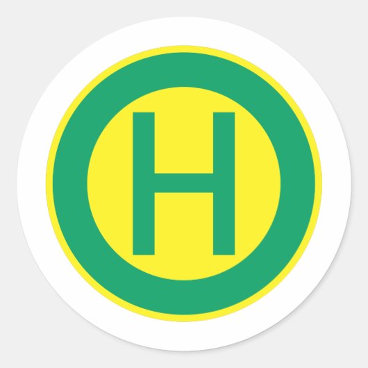 German Bus and Tram Stop sign Haltestelle ラウンドシール (正面)