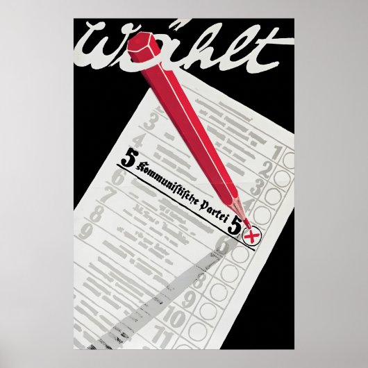 German Communist Party Election Poster, Weimar ポスター (正面)