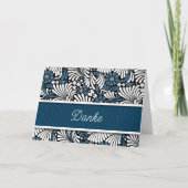 GERMAN Danke Blue and White Thank You カード (正面)