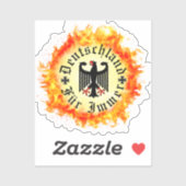 German/Deutschland Forever/eagle/iron cross/fire シール (シート)
