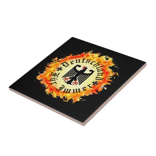German/Deutschland Forever/eagle/iron cross/fire タイル (側面)