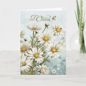 German Easter White Daisy Garden Frohe Ostern シーズンカード (正面)