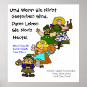 German Fairytale Happy Ending Octoberfest Poster ポスター (正面)