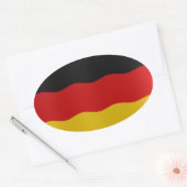 German flag 楕円形シール (封筒)