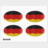 German flag 楕円形シール (シート)