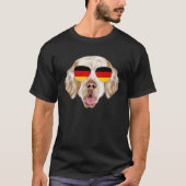 German Flag Clumber Spaniel Dog Germany Pocket Tシャツ (正面)