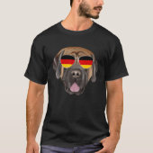 German Flag Mastiff Dog Germany Pocket Tシャツ (正面)