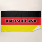 German flag of Germany personalized big ビーチタオル (正面)