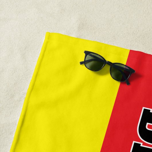 German flag of Germany personalized big ビーチタオル (インサイチュ)