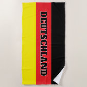 German flag of Germany personalized big ビーチタオル (正面)