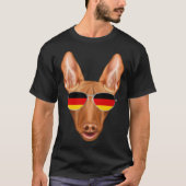 German Flag Pharaoh Hound Dog Germany Pocket Tシャツ (正面)