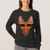 German Flag Pharaoh Hound Dog Germany Pocket Tシャツ (正面)