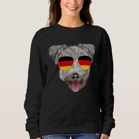 German Flag Pumi Dog Germany Pocket スウェットシャツ (正面)