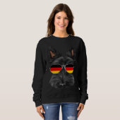 German Flag Scottish Terrier Dog Germany Pocket スウェットシャツ (正面フル)