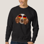 German Flag Welsh Springer Spaniel Dog Germany Poc スウェットシャツ (正面)