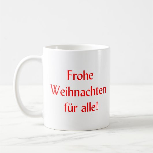 german frohe Weihnachten fur alle コーヒーマグカップ (左)