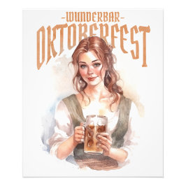  german girl with a beer for Oktoberfest フォトプリント