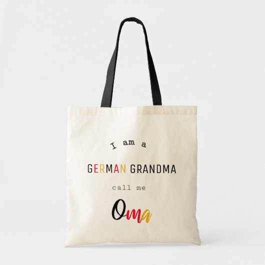 German Grandma / Oma Tote Bag トートバッグ (正面)