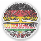 German Grown, Iranian Roots – Lion and Sun シール (正面)