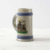 German Hunting Terrier (Jagdterrier) Beer Stein ビールジョッキ (正面左)