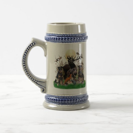 German Hunting Terrier (Jagdterrier) Beer Stein ビールジョッキ (左)