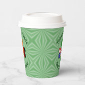 German Irish American Shamrock Personalized Text 紙コップ (左)