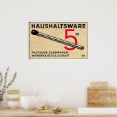 German Match Brand - Matchbox Print - Aesthetic ポスター (キッチン)