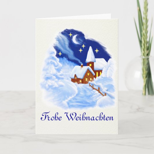 German Merry Christmas Greeting Card シーズンカード (正面)
